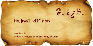 Hajnal Áron névjegykártya